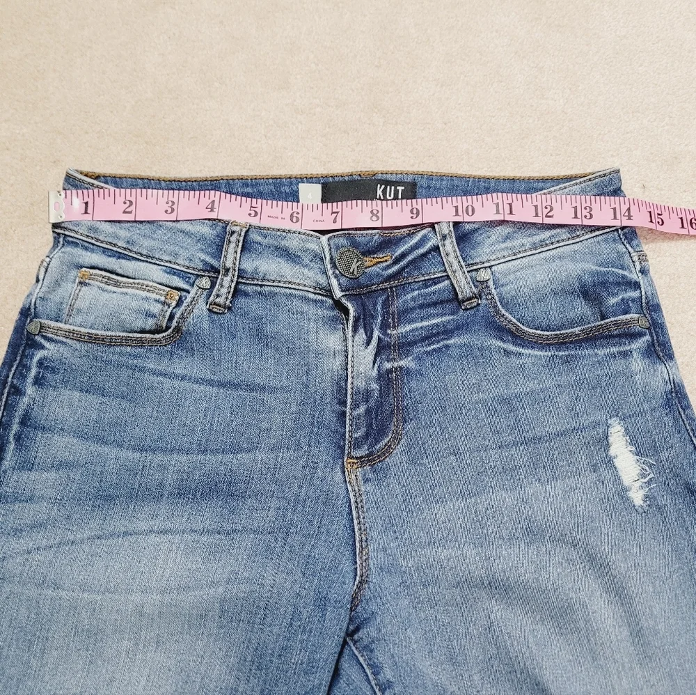 KUT From the Kloth Kurvy Diana Crop Skinny Jeans Women’s Size 4 Stretch Denim - Picture 7 of 14